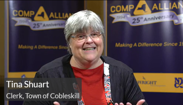Town of Cobleskill Clerk, Tina Shuart, discusses Comp Alliance